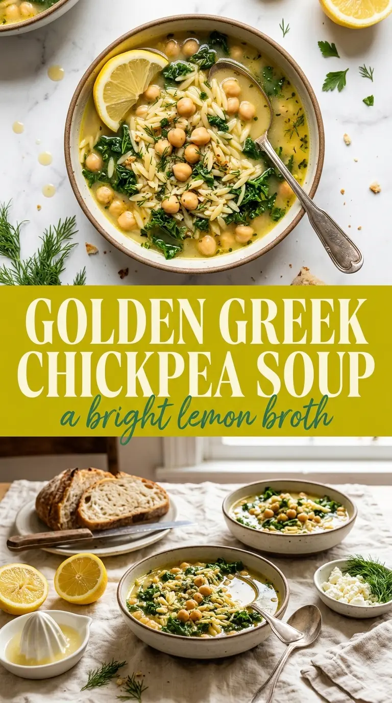 Greek Chickpea Soup bright lemony hearty