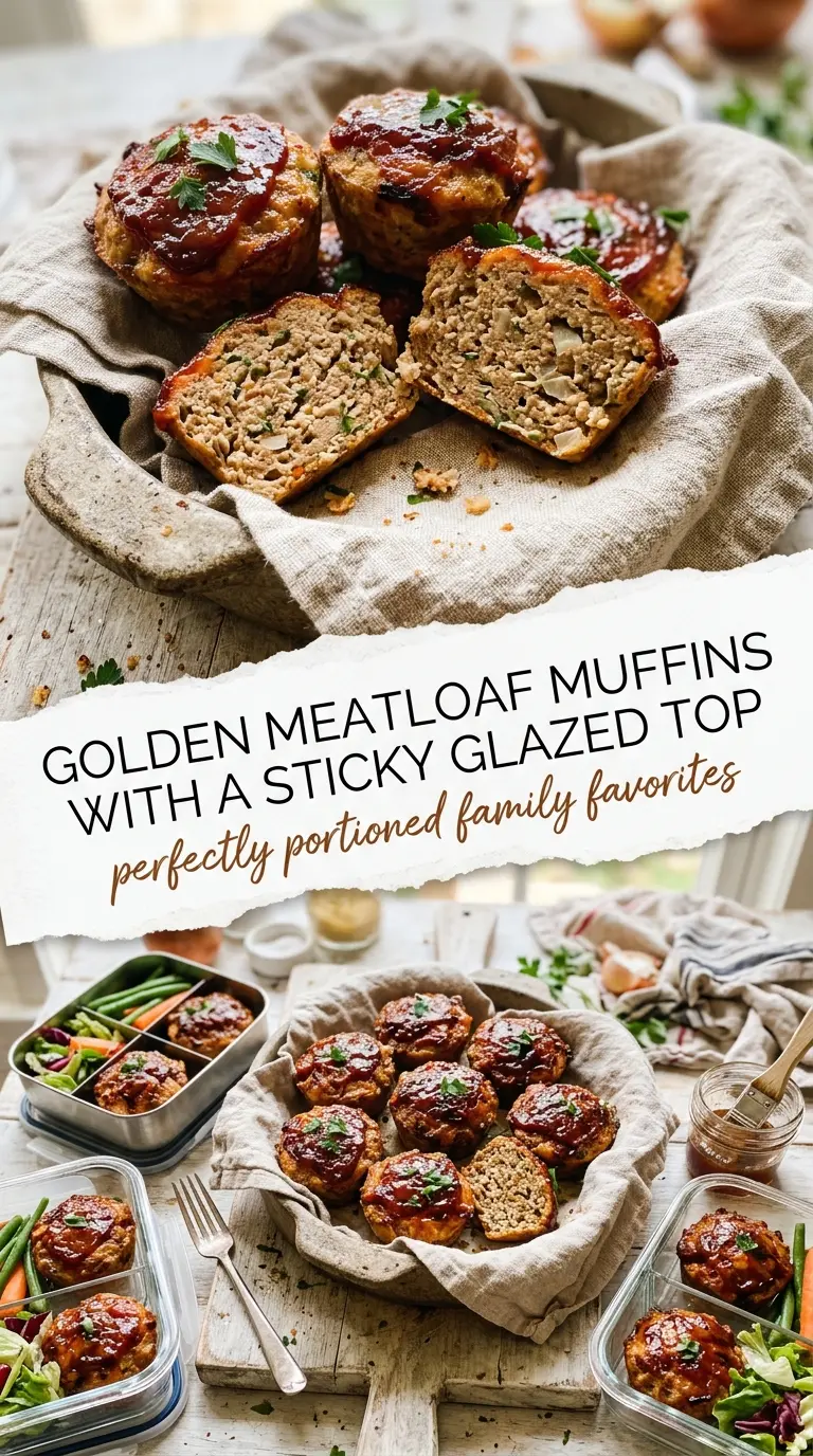 Meatloaf Muffins glossy individual portioned
