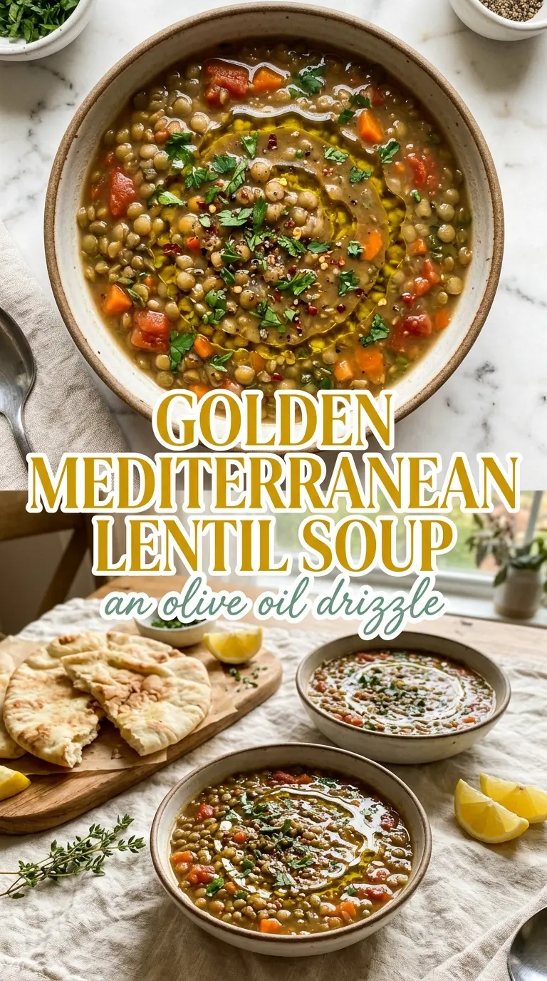 Mediterranean Lentil Soup hearty lemony