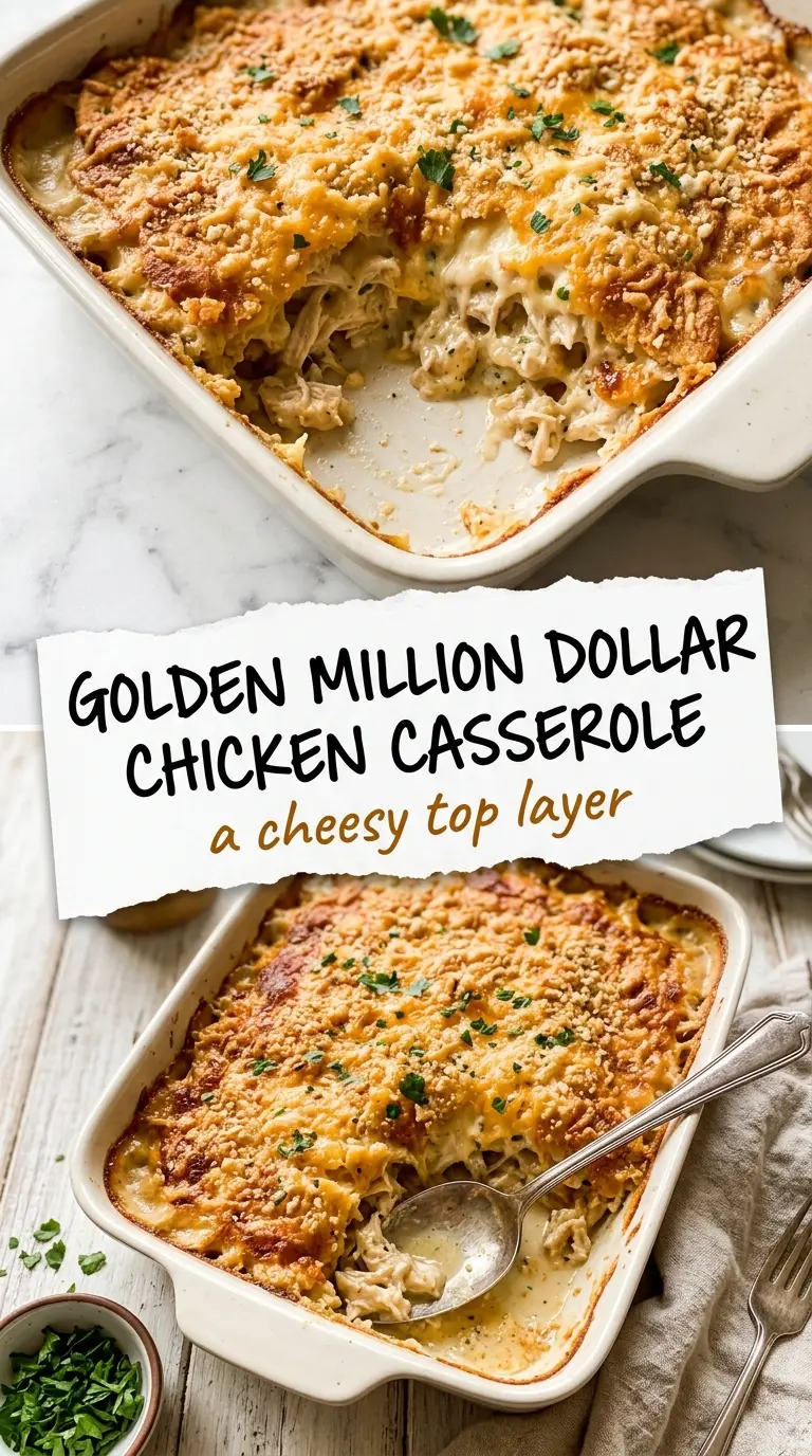 Million Dollar Chicken Casserole creamy golden
