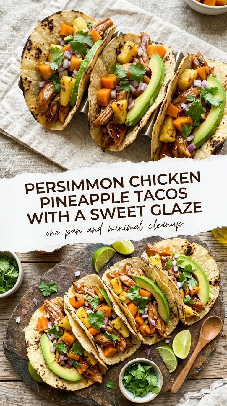 One Pan Chicken and Pineapple Tacos smoky sweet caramelized