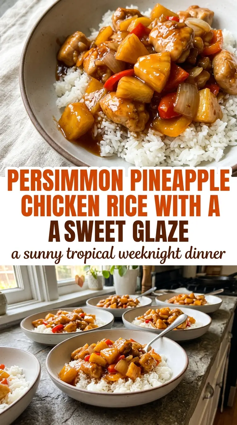Pineapple Chicken and Rice sticky glazed chicken, sweet-savory