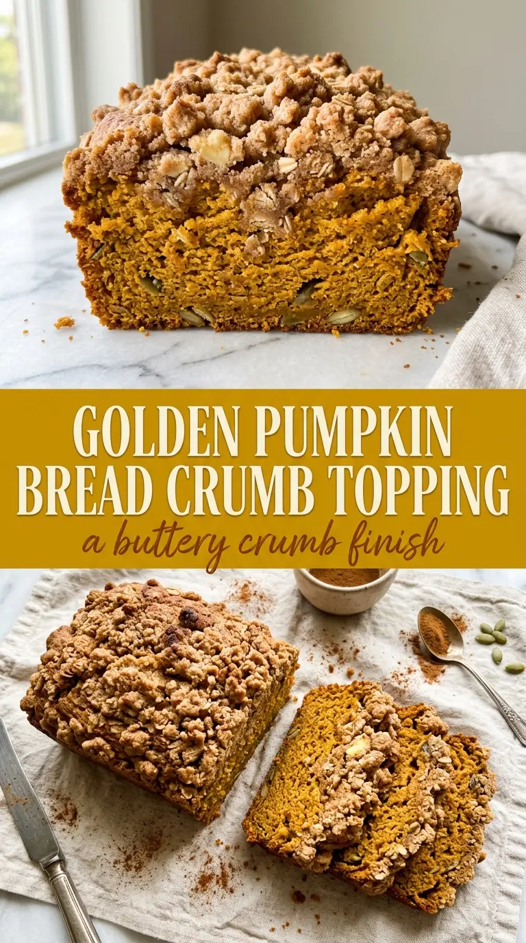 Pumpkin Bread With Crumb Topping soft spiced buttery