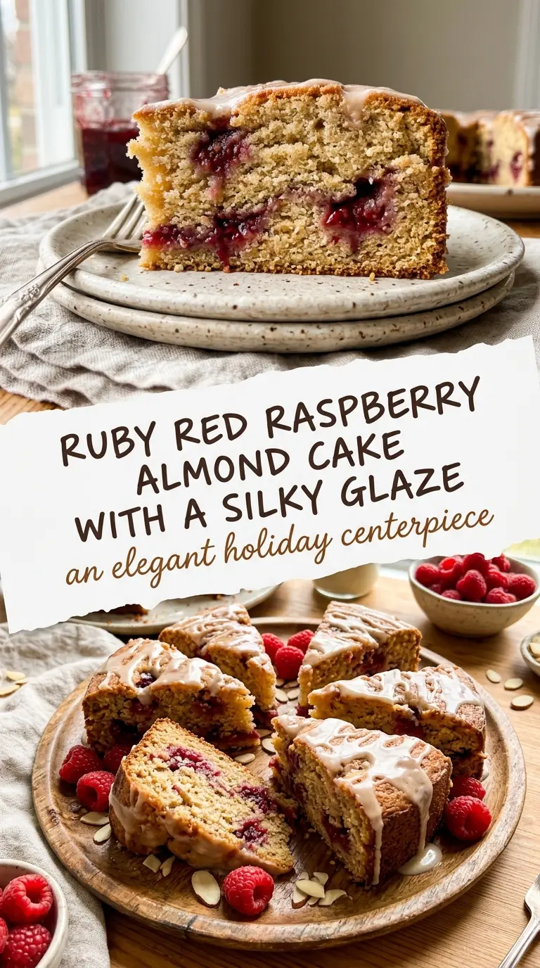 raspberry almond cake buttery tender crumb