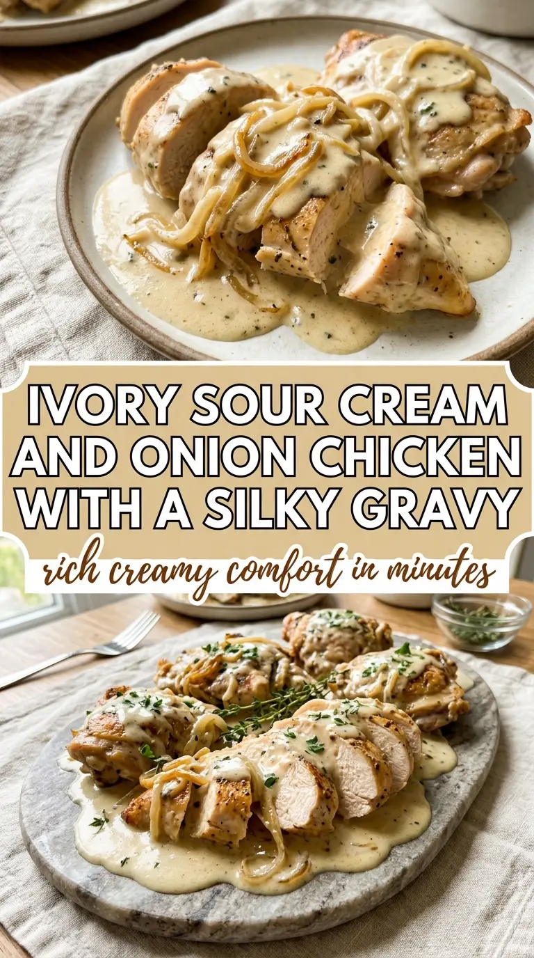 Sour Cream and Onion Chicken creamy skillet dinner
