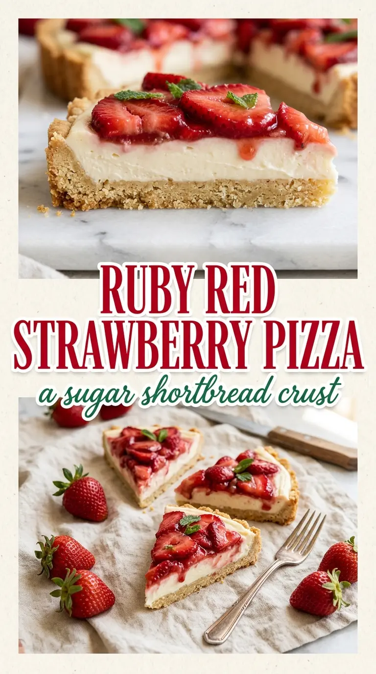 Strawberry Pizza vibrant red sweet glossy